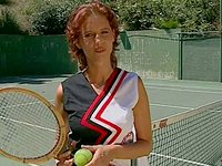 Tennis Player Candi Apple gets her college pussy aced by dick join background