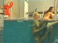 A couple of teen lesbians play in the pool before getting hardcore - movie 3 - 3