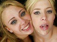 Leah Luv & Tiana Lynn two little blondes who have a fun sharing cock cum - movie 6 - 7