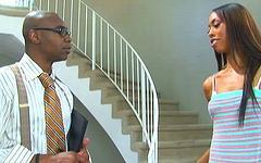 Jetzt beobachten - Jordin skye gets big black cock in all her sweet holes in office scene 