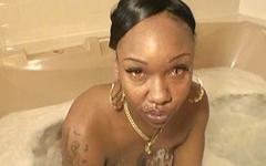 Unique Lasage solo bubble butt in bubble bath masturbates eats her own cum - bonus 1 - 3