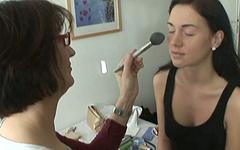 A behind the scenes look at makeup and other activities on the porn set - bonus 2 - 2