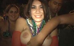 Jetzt beobachten - Hot latina brunette whores with big boobs outside letting it all hang out