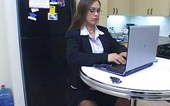 Guarda ora - From office clerk to office whore, anita lay gets gang banged hard!