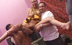 Kaila Mai needs more than one cock buried in her ass in hot gang bang fuck join background