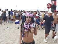 Latinas on the beach going crazy - movie 2 - 7