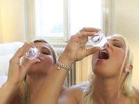 Sarah Dark and Melanie Crush drink cum - movie 3 - 7