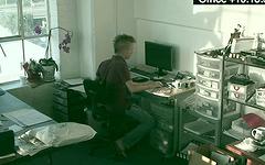 Black dude gives a white twink a deep dicking in office surveillance video - movie 5 - 7