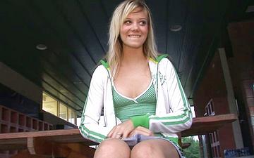 Download Rissa lets men see up her skirt