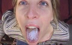 Marie Madison saves cum in her mouth - movie 4 - 7