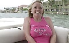 Watch Now - Blonde with a smoking hot natural rack of big tatas masturbates and strips