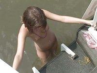 Having fun outdoors on a boat in the summertime with a group of horny sluts - movie 5 - 6