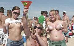 Chleo has fun at the Spring Break Beach Party join background