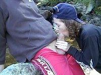 Lil Bit goes to the Raging Rapids and gets a load of jizz on her ass - movie 5 - 4