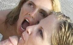 Two blonde beach bunnies, Kristen and Mckayla suck and fuck on the sand - movie 2 - 7