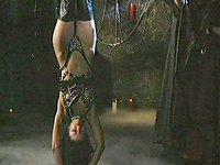 Voyeur BDSM see a submissive brunette in this fetish scene with bondage - movie 1 - 3