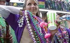 Nichole flashes her tits during Mardi Gras festivities - movie 2 - 3