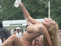 Some horny girls at an outdoor even get naked and put on a sexy show - movie 2 - 4