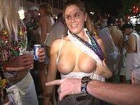 Experience Mardi Gras with chicks showing their tits for beads - movie 1 - 3