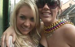 Sexy and busty girls show off their nice bodies during an outdoor party - movie 3 - 3