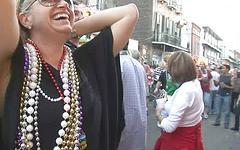 There is no upper age limit for these ladies who show tits and get beads join background