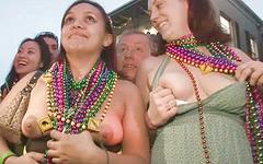 There is no upper age limit for these ladies who show tits and get beads - movie 6 - 6