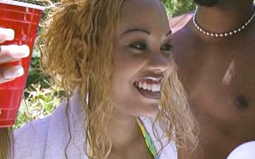 Download Lacey duvalle attends an afro centric pool party with her friend