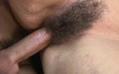 Horny MILF Melanie Malone gets her very hairy slit filled with creampie cum - movie 2 - 5