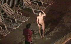 Kelly gets in the pool late at night - movie 8 - 4