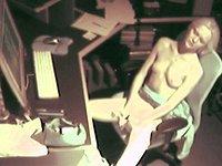 Sarah gets caught being sexual on the security cam - movie 10 - 6