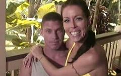 La pornostar morena Tabitha Stevens follada en un balcón caliente - movie 1 - 2