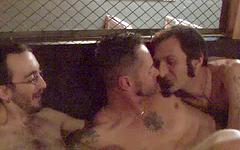 Damon Dogg gets a bareback fucking from two scruffy dudes in threesome - movie 2 - 7