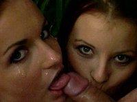 Asmaret and Sheryl pleasure a dick with their mouths - movie 7 - 7