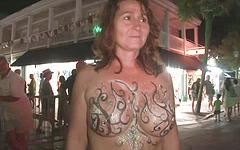 Wild partiers show lots of skin in public on the streets - movie 4 - 5