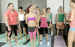 Watch Now - Coed yoga class turns into a bisexual orgy