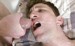 Jock cocksucker RJ Cummings gives a blowjob and gets a facial from amateur - movie 10 - 7