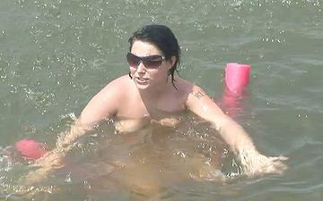 Download Group outdoor sex party with 18+ teen amateur striptease sluts swimming and