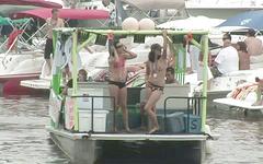 Kijk nu - Tina starts to strip in front of everyone on the boat