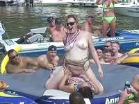 Tabitha starts to strip in front of everyone on the boat - movie 4 - 6