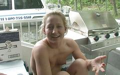 Jetzt beobachten - Karina starts to strip in front of everyone on the boat