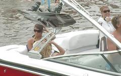 Karen starts to strip in front of everyone on the boat join background