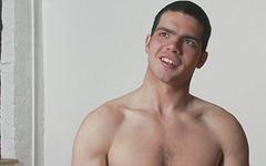 Watch Now - Handsome jock with a big uncut cock in hot solo masturbation session