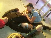 Sexy blonde paramedic Carly Parker sucks and fucks patient - movie 2 - 3