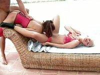 Hot whores share a dick outside - movie 3 - 7