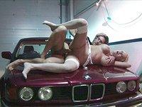 Carly Parker and Michelle Thorne have sex on the hood of a luxury sedan - movie 1 - 6