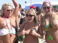 College coed party girls show off their wares in public flashing their tits - movie 3 - 7