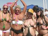 College party girls flash their tits in public during spring break - movie 4 - 3