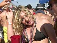 College party girls flash their tits in public during spring break - movie 4 - 5