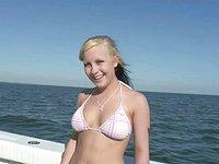 Sexy amateur party girls flash their tits and ass while out on a boat - movie 2 - 6