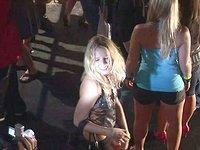 Amateur party chicks get wild in a club and flash their tits - movie 6 - 3